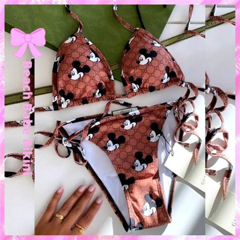 gucci bikini dupe|Gucci mickey bikini.